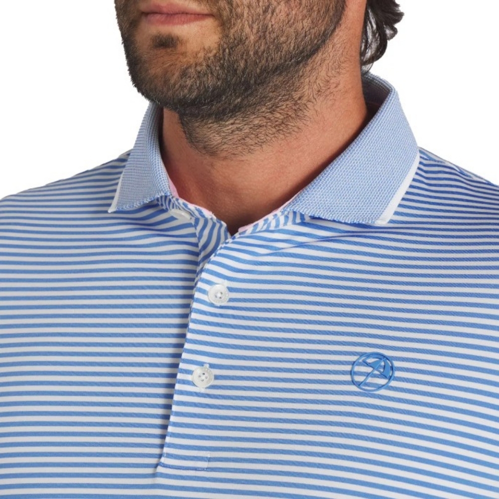 Blue Striped Polo Shirt